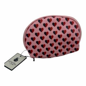 Brand New Clementine and Jane Women’s Pink Heart Print Makeup Cosmetic Bag Case